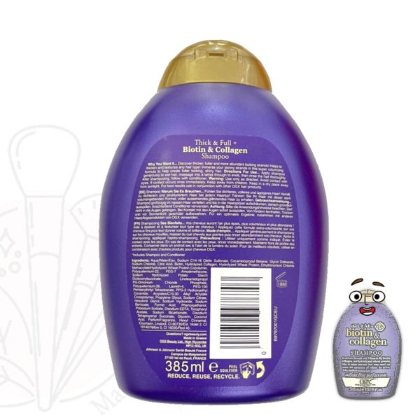 شامپو بیوتین و کلاژن او جی ایکس OGX اصلی ( ضد ریزش و ضخیم کننده مو ) OGX Biotin & Collagen Shampoo 10
