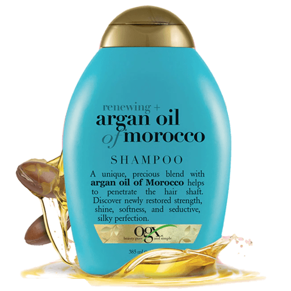 روغن آرگان مراکش او جی ایکس Ogx اصل بدون سولفات نرم کننده و آبرسان و ترمیم کننده Ogx Renewing Argan Oil Of Morocco Shampoo Min