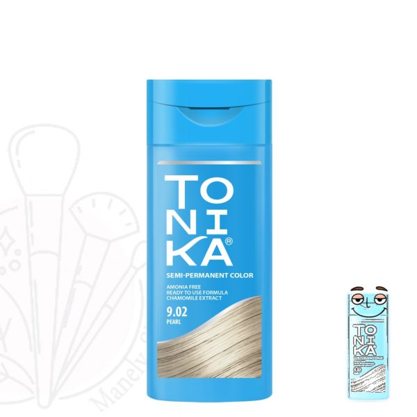 شامپو رنگ مو تونیکا اصل شماره 9.02 رنگ نقره ای ( مرواریدی ) رنگساژ TONIKA HAIR COLOR SHAMPOO