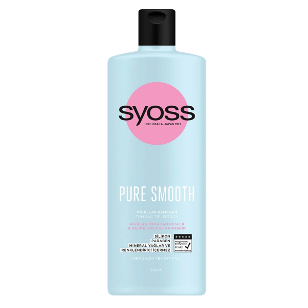 شامپو میسلار پیور اسموت سایوس مناسب انواع مو Syoss Pure Smooth Micellar Shampoo