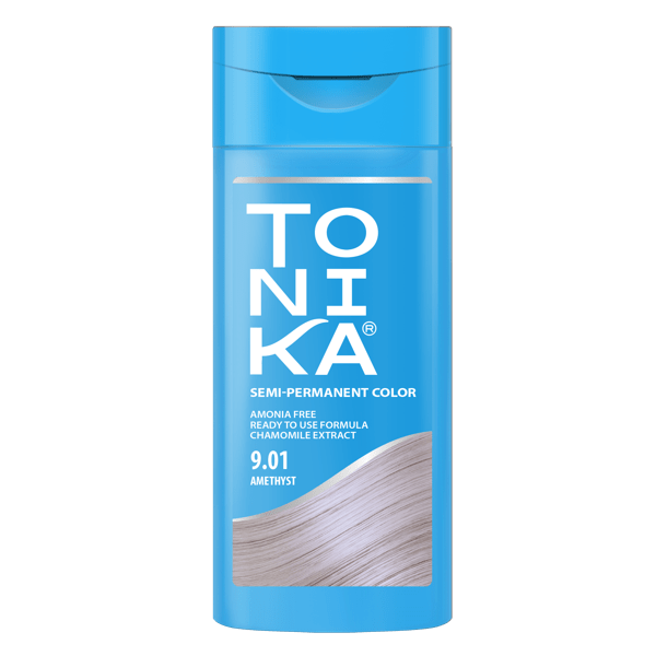 شامپو رنگ مو تونیکا اصل شماره 9.01 رنگ بلوند یاسی ( ارغوانی ) رنگساژ Tonika Hair Color Shampoo