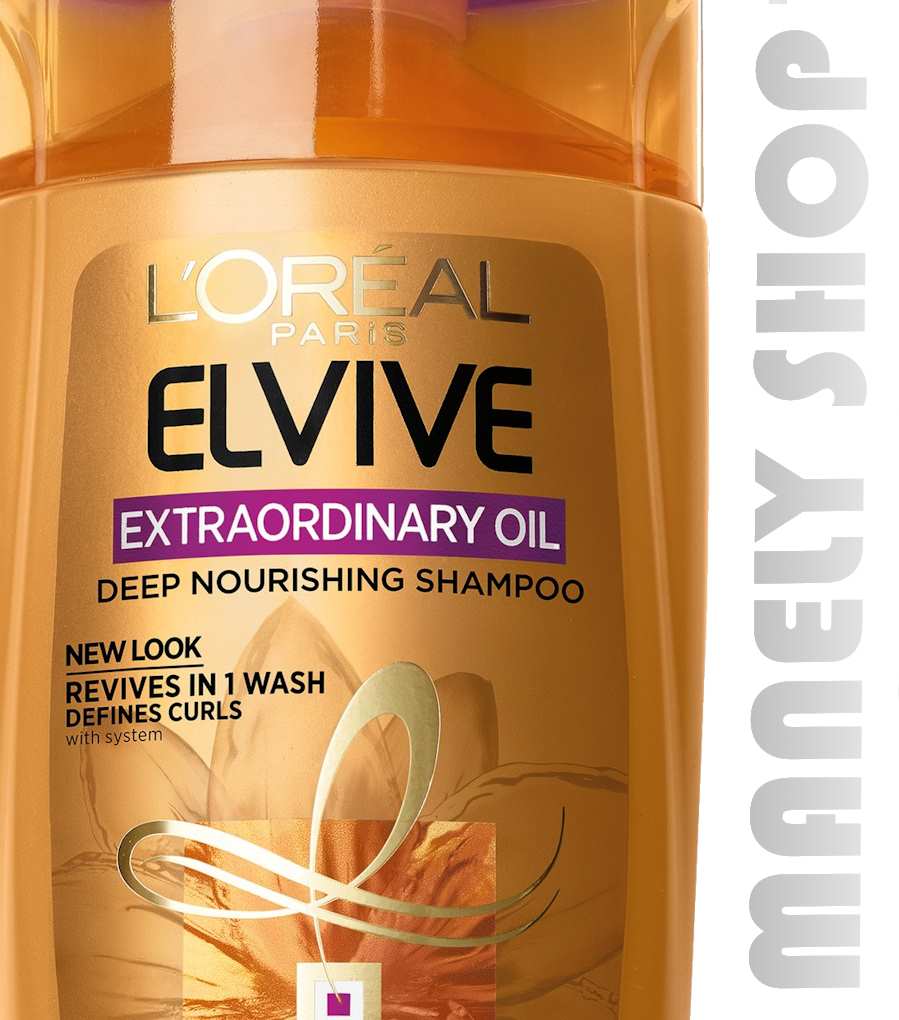 شامپو لورال مخصوص موی فر و مجعد اصل آمریکایی Loreal Paris Elvive Extraordinary Oil Curls Shampoo