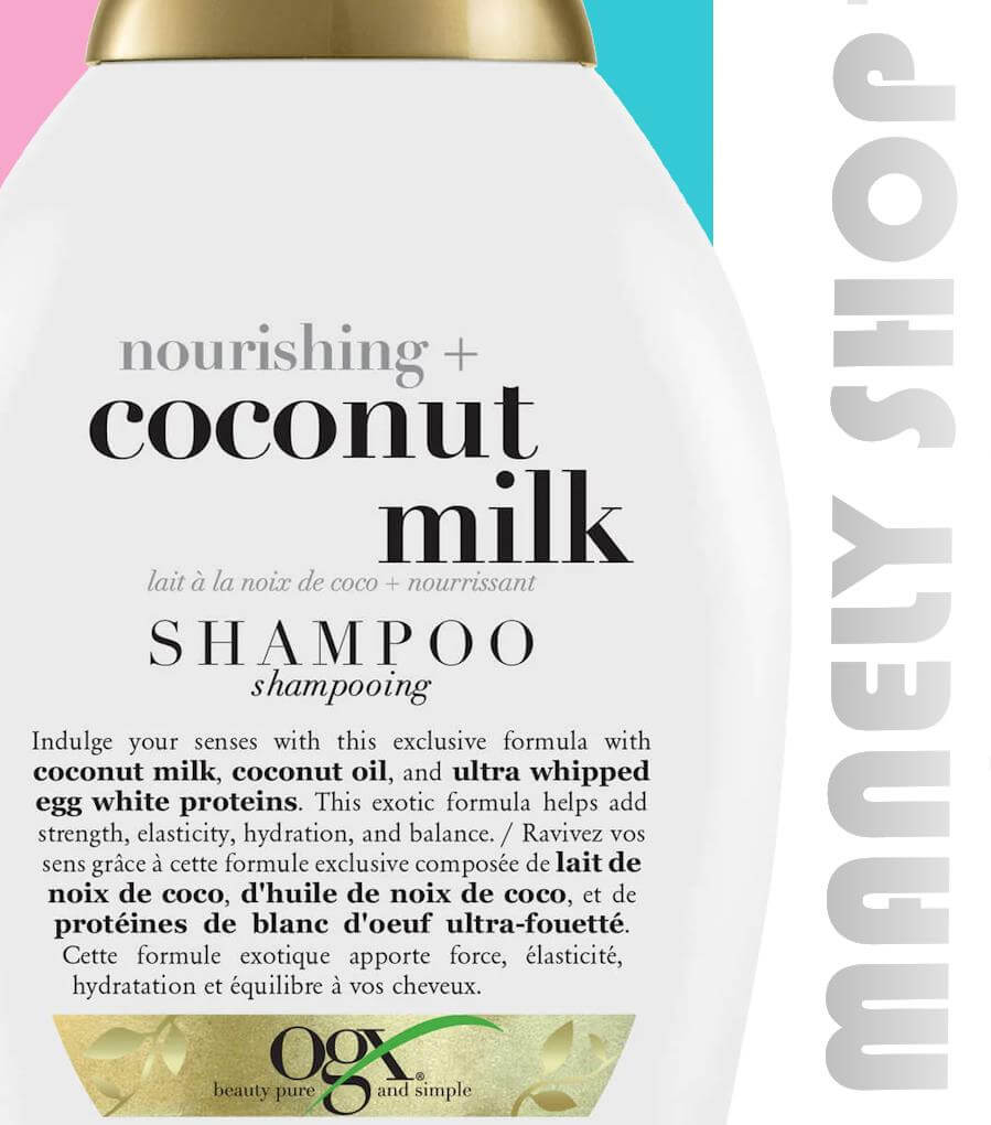 شامپو کوکونات میلک (شیر نارگیل) او جی ایکس Ogx (اصل) بدون سولفات ( تقویت کننده، آبرسان و ضدشوره ) تاریخ جدید Ogx Coconut Milk Shampoo