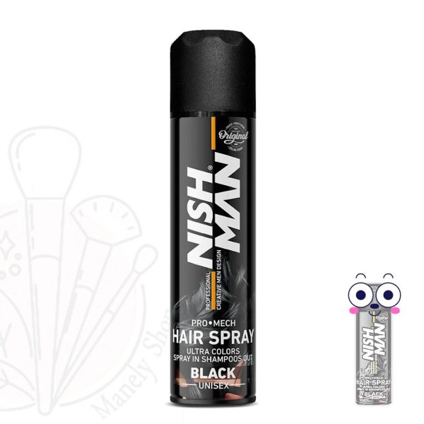 اسپری رنگ مو نیشمن (اصل) مشکی 150 میل NISHMAN Color Hair Spray Black